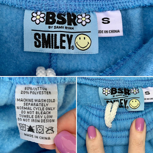 NEW By Samii Ryan Smiley Fantastic Mushrooms Sweatpants Size Small - Picture 8 of 10